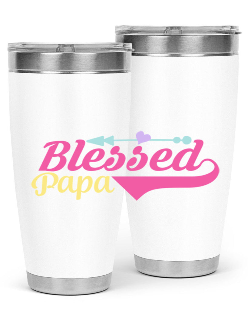 blessed papa 73#- grandpa - papa- Tumbler