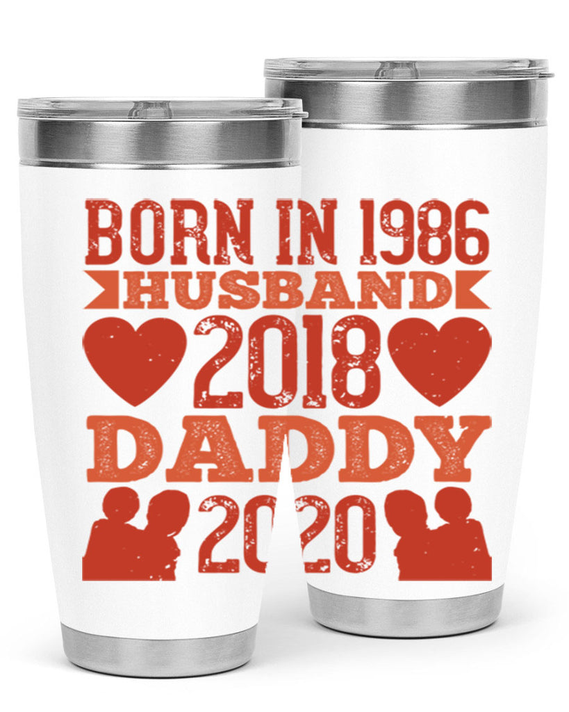 born in husband daddy 123#- fathers day- Tumbler