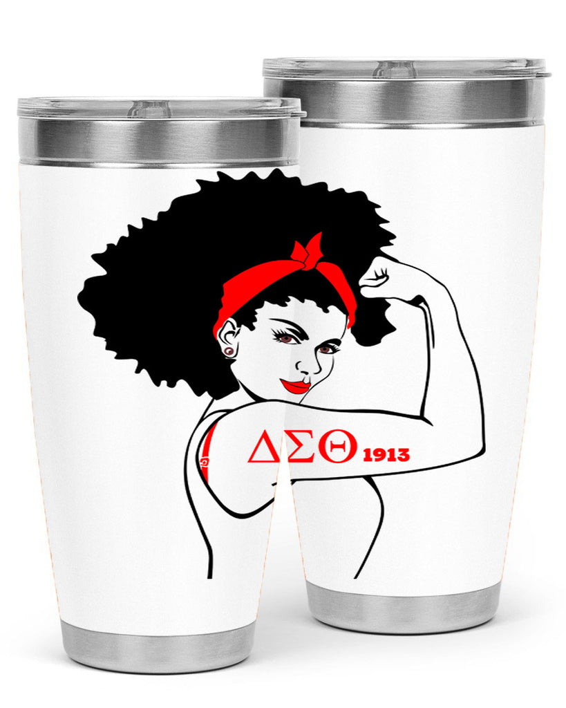 delta sigma theta 6#- black words phrases- Cotton Tank