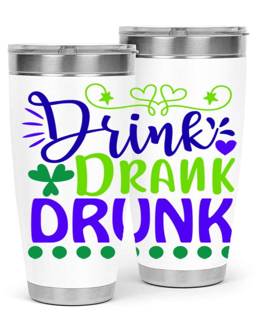 drink drank drunk 22#- mardi gras- Tumbler