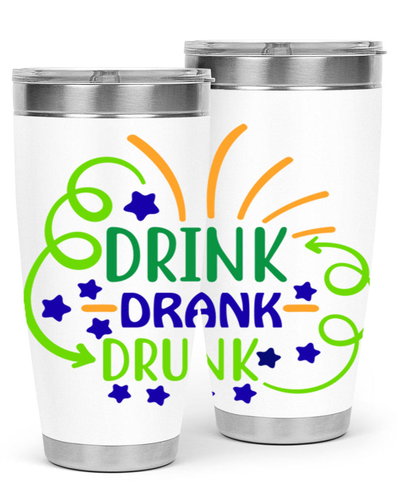 drink drank drunk 23#- mardi gras- Tumbler
