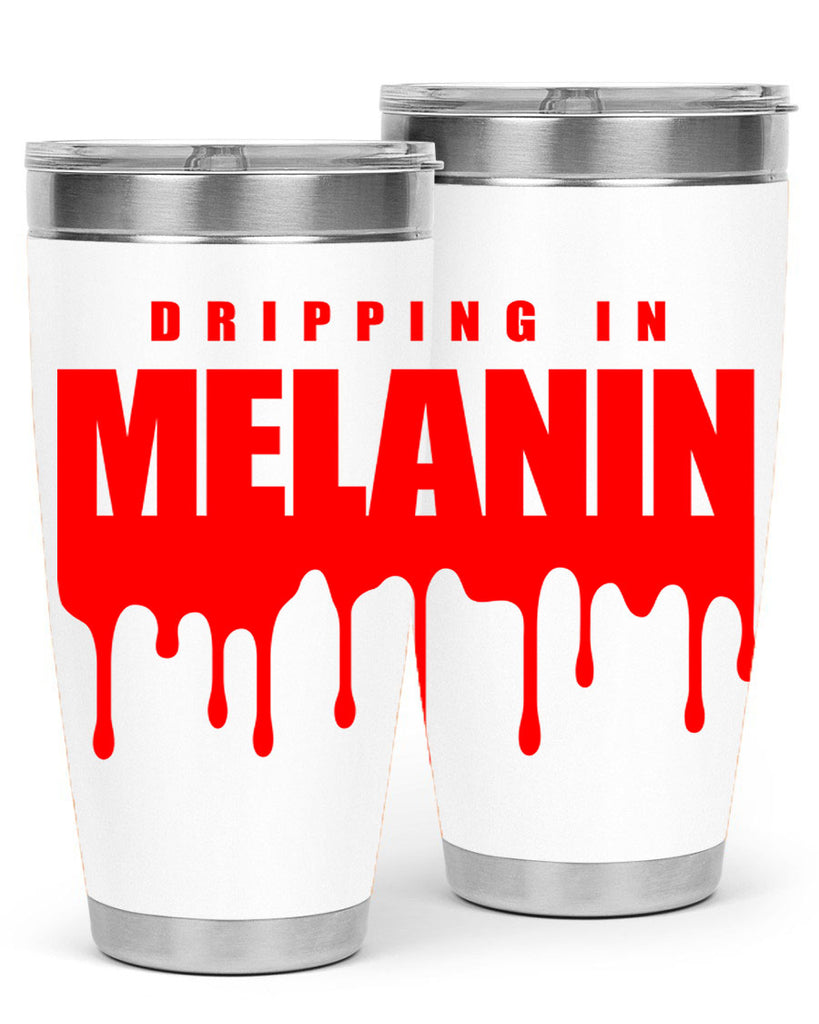 dripping in melanin 161#- black words phrases- Cotton Tank