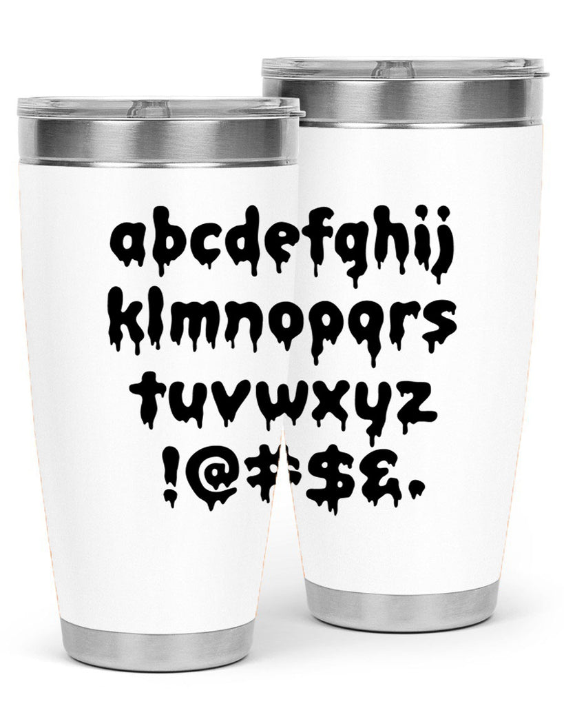 dripping lowercase 162#- black words phrases- Cotton Tank