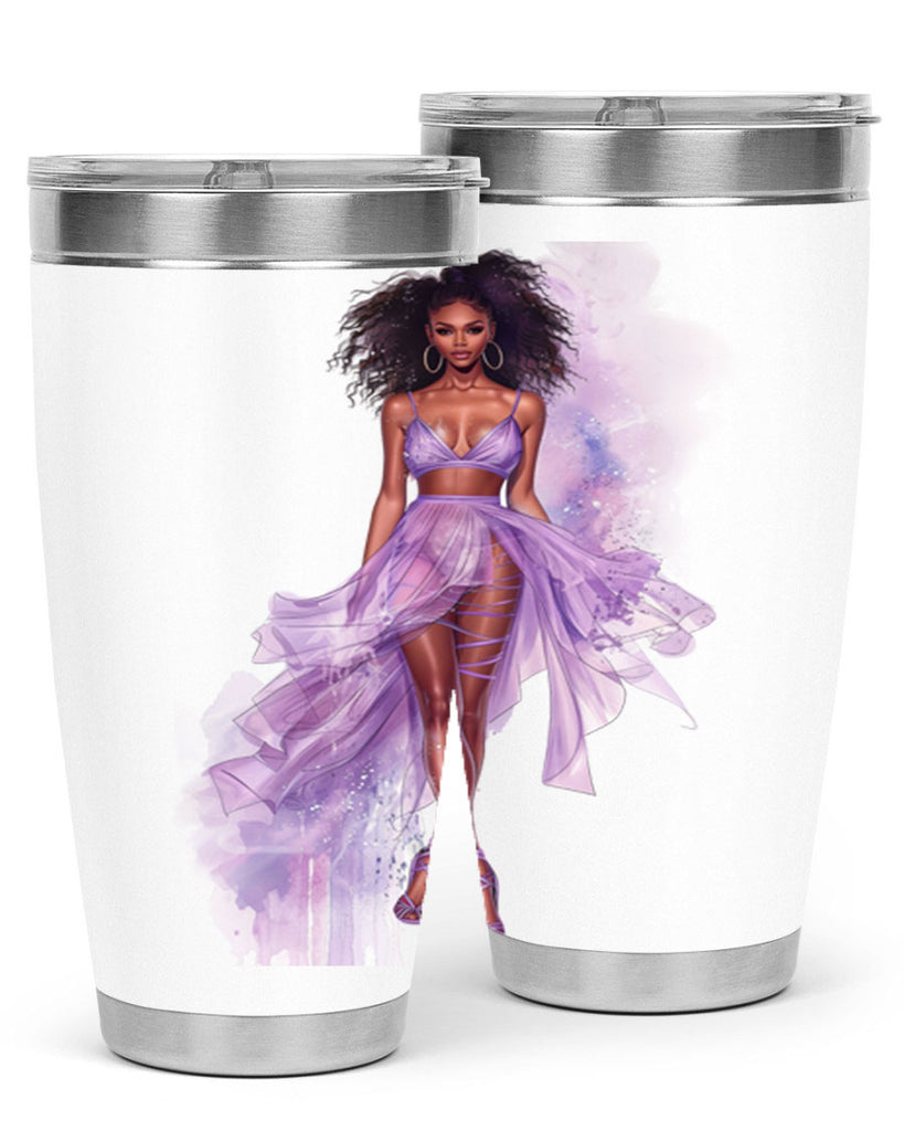 fashion girl in lavender 65#- fashion- Cotton Tank