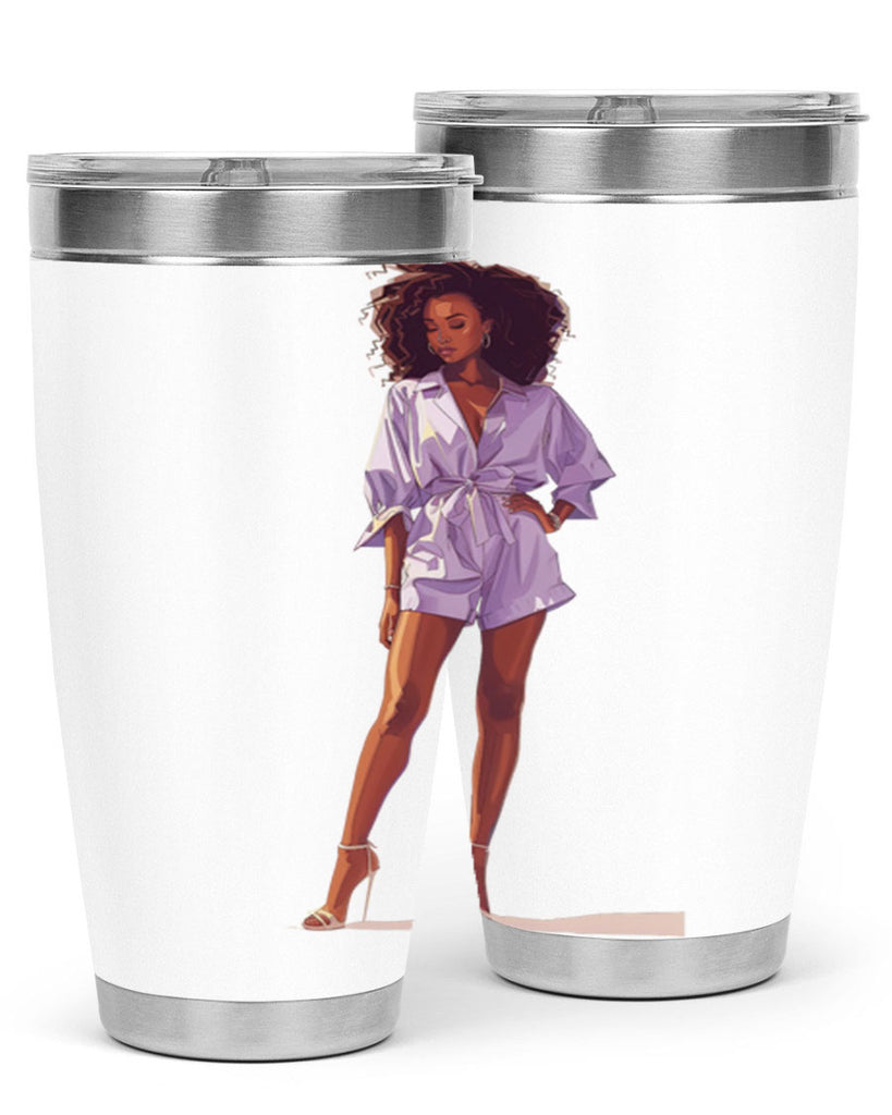 fashion girl in lavender 70#- fashion- Cotton Tank