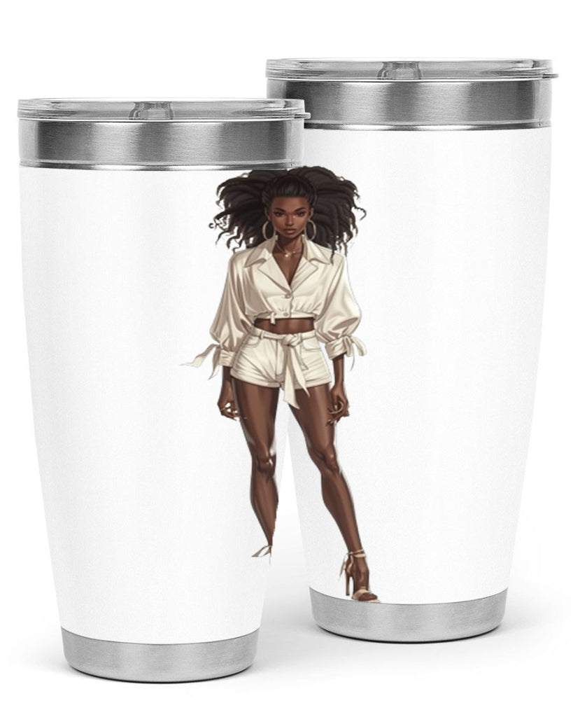 fashion girl in white 77#- fashion- Cotton Tank