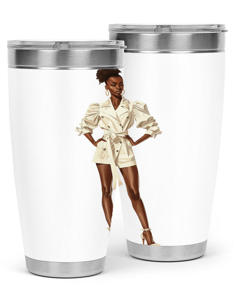 fashion girl in white 84#- fashion- Cotton Tank