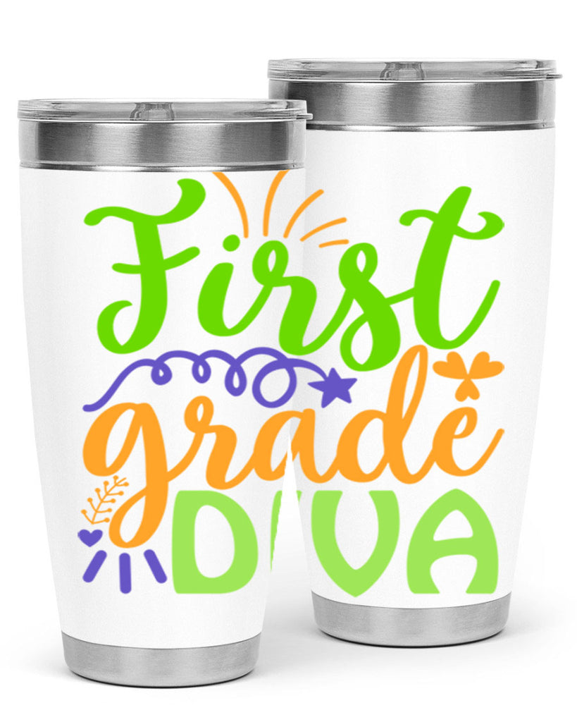 first grade diva 21#- mardi gras- Tumbler