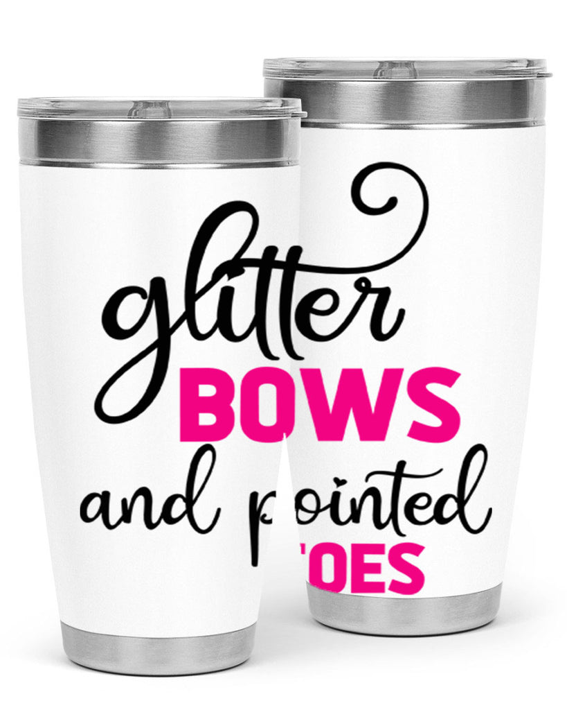 glitter bows and pointed toes 41#- ballet- Tumbler