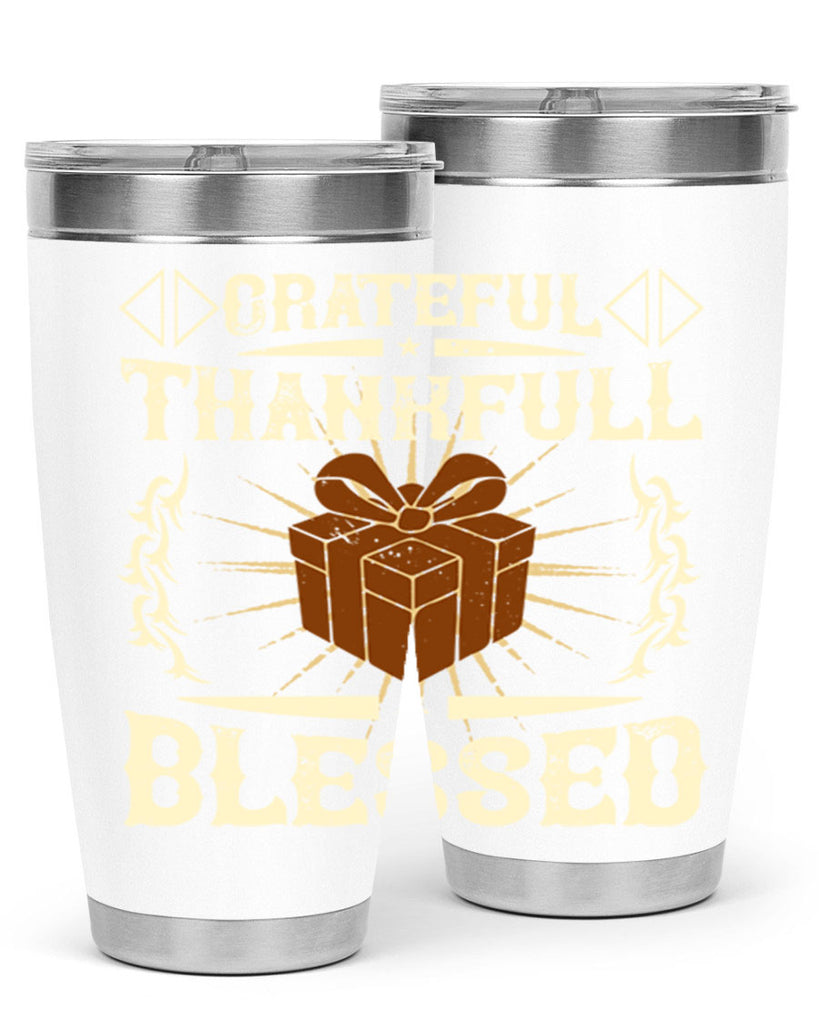 grateful thankfull blessed 40#- thanksgiving- Tumbler