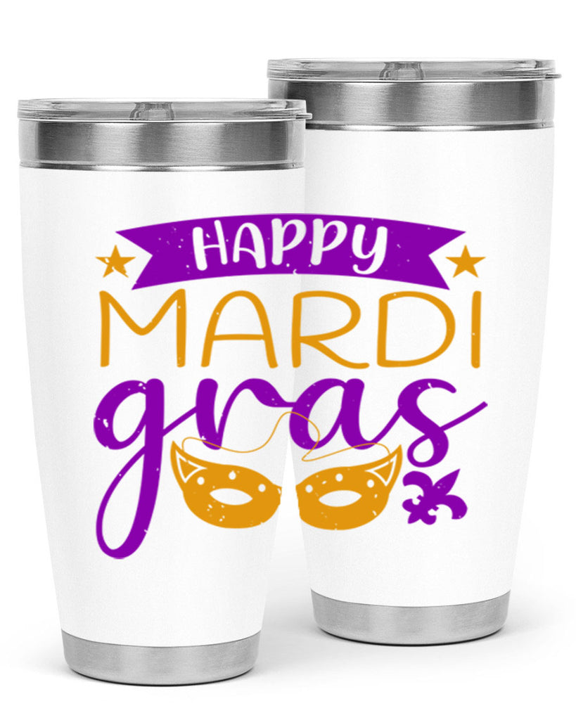happy mardi gras 70#- mardi gras- Tumbler