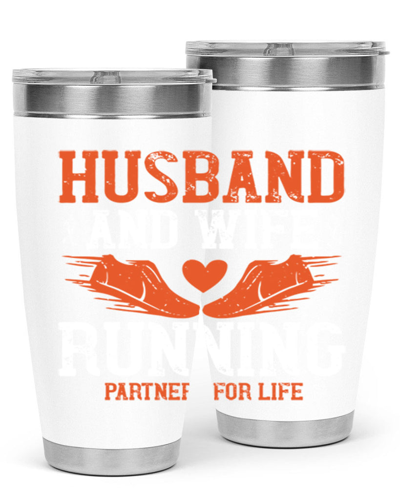 husband and wife running partners for life 41#- running- Tumbler
