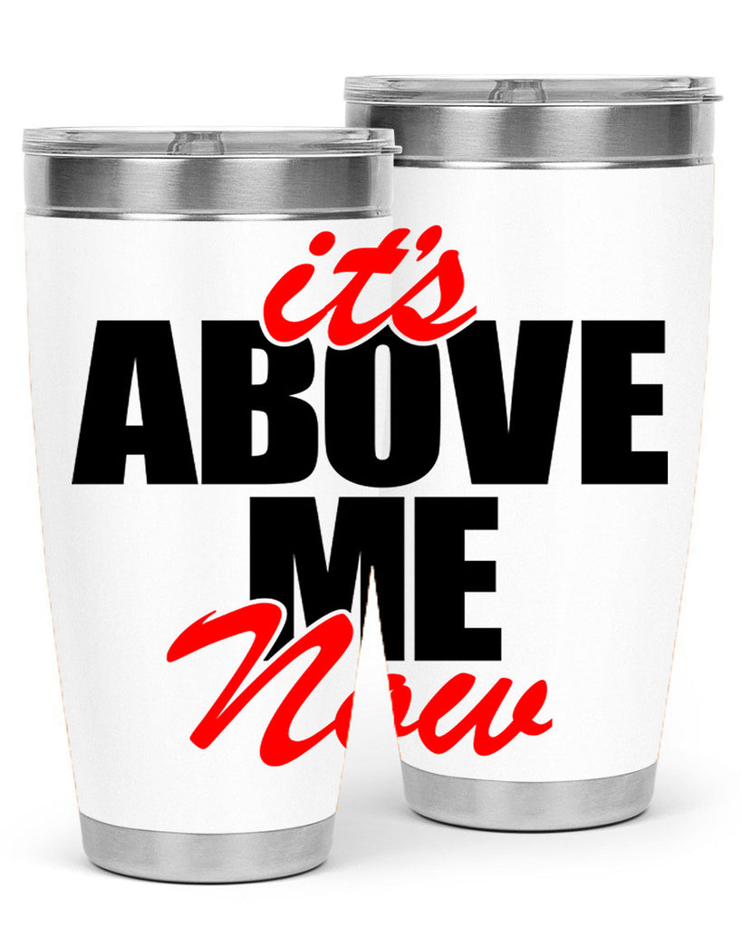 its above me now 106#- black words phrases- Cotton Tank