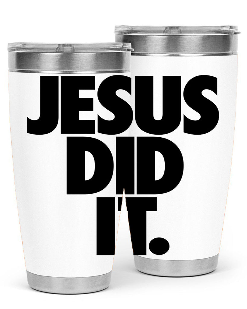 jesus did it 102#- black words phrases- Cotton Tank
