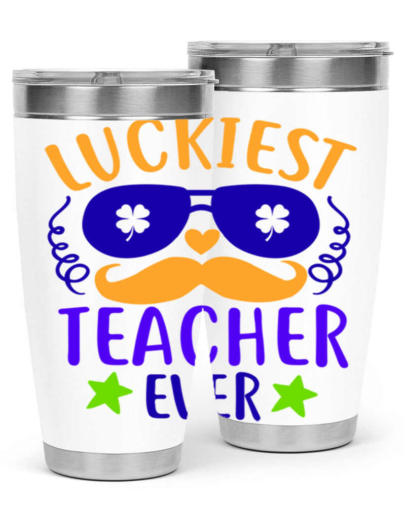 luckiest teacher ever 14#- mardi gras- Tumbler
