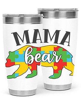mama bear Style 32#- autism- Tumbler
