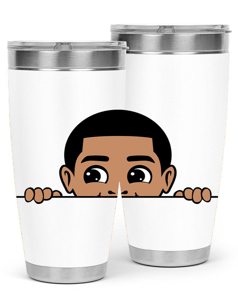 peekaboo boy 17#- black men - boys- tumbler