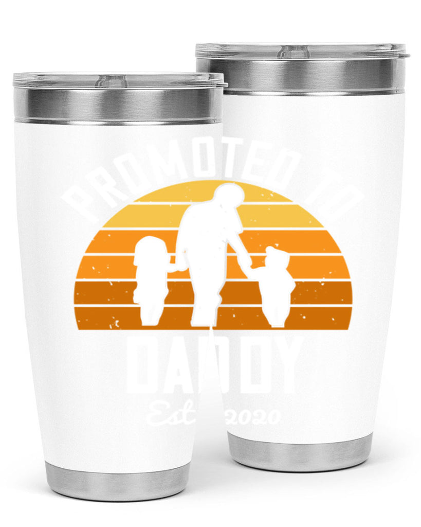promoted to daddy est 187#- fathers day- Tumbler