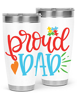 proud dad Style 36#- autism- Tumbler