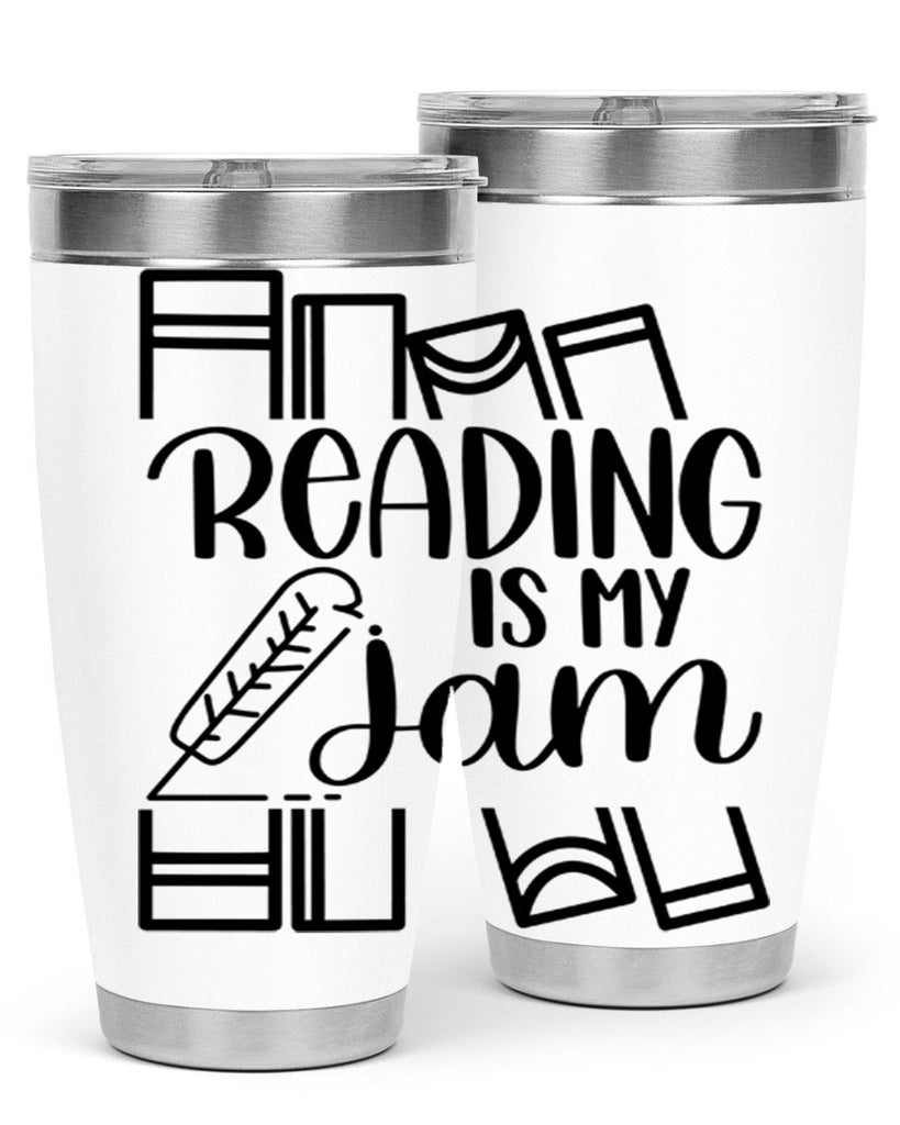 reading is my jam 29#- reading- Tumbler