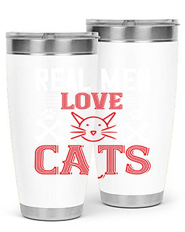 real man love cats Style 113#- cat- Tumbler