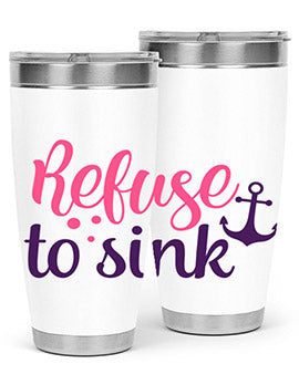 refuse to sink Style 4#- breast cancer- Tumbler