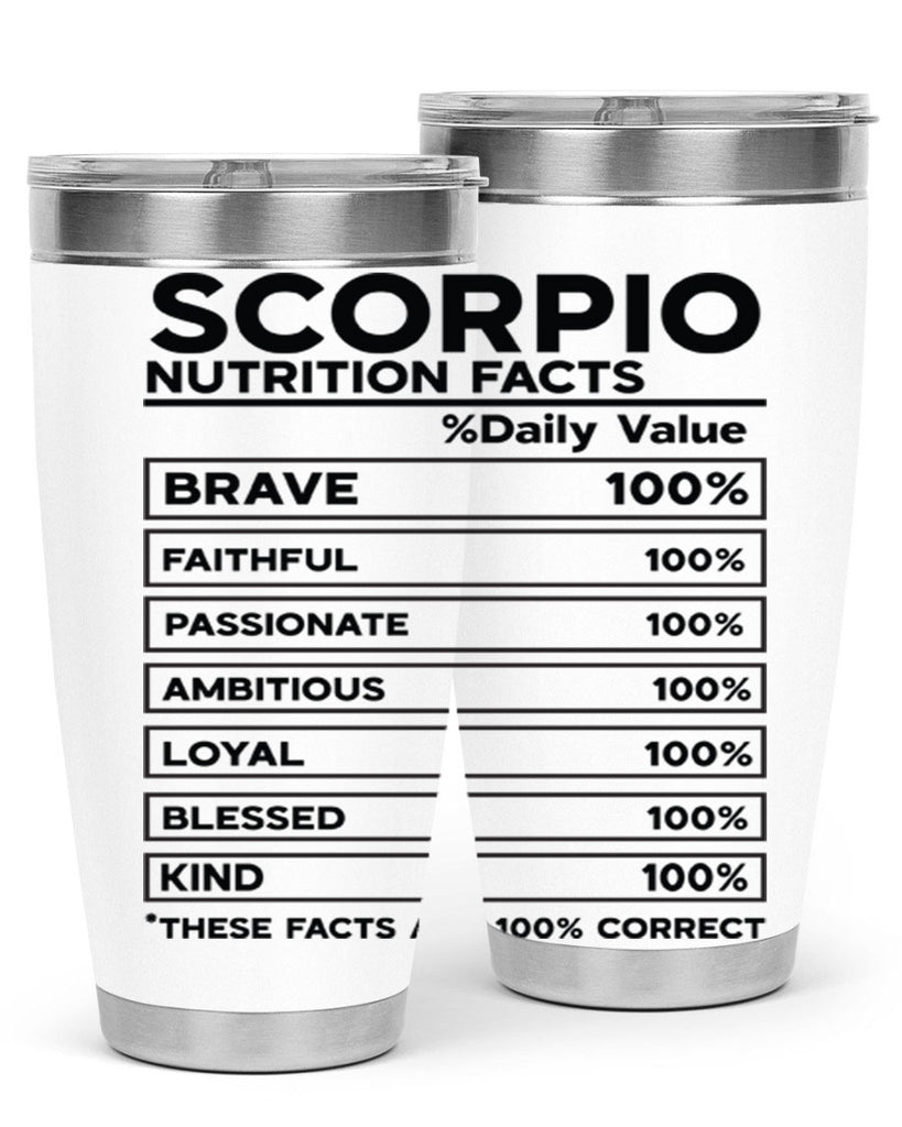 scorpio Nutrition Facts 434#- zodiac- Tumbler