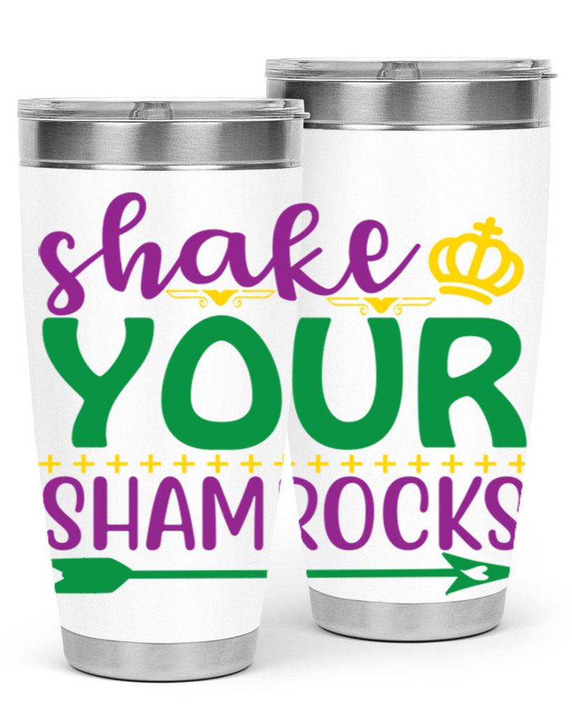 shake your shamrocks 2#- mardi gras- Tumbler