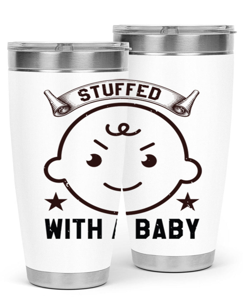 stuffed with a baby Style 14#- baby shower- tumbler