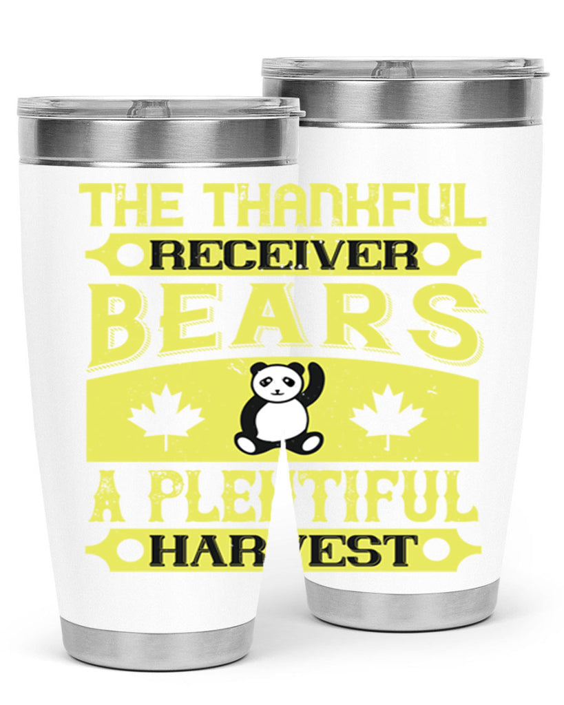 the thankful receiver bears a plentiful harvest 2#- thanksgiving- Tumbler