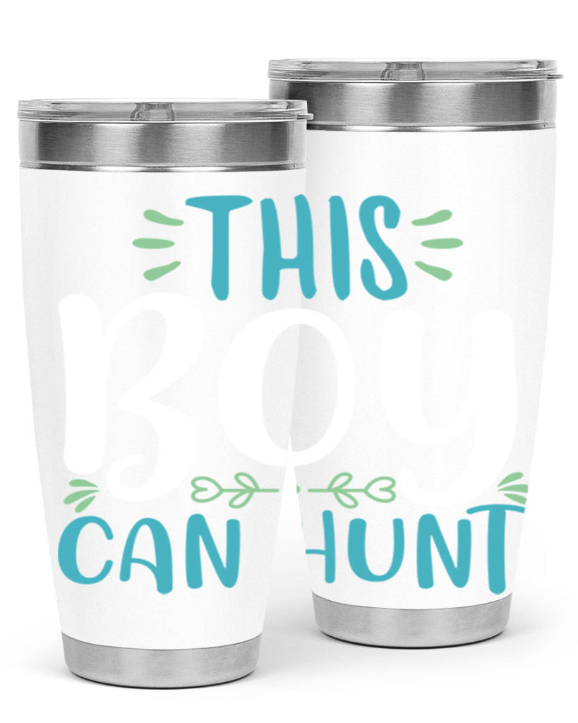 this boy can huntt 1#- easter- Tumbler