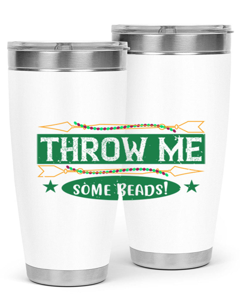 throw me some beads 34#- mardi gras- Tumbler