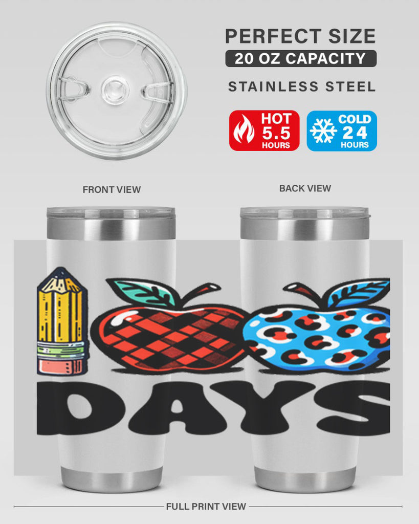 100th day of school Apple 38#- 100 days of school- Tumbler
