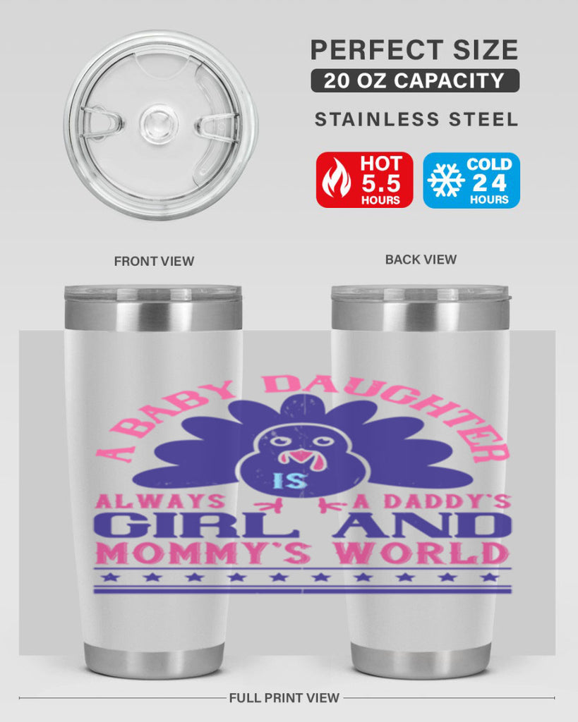 A baby daughter is always a Daddy’s girl and Mommy’s worldd Style 147#- baby- tumbler