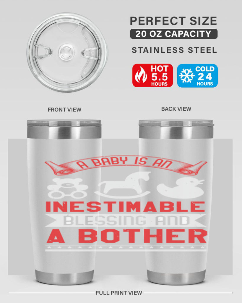 A baby is blessing and a bother Style 50#- baby shower- tumbler