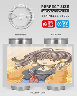 A beautiful and happy girl back to school 90#- anime- Tumbler