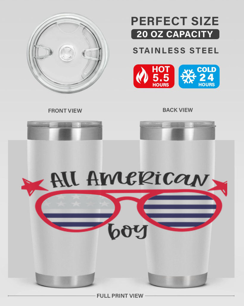 All American Boy Style 141#- Fourt Of July- Tumbler