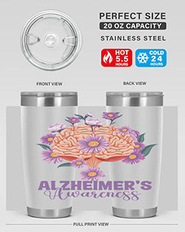 AlzheimerS Awareness Brain 12#- alzheimers- Tumbler