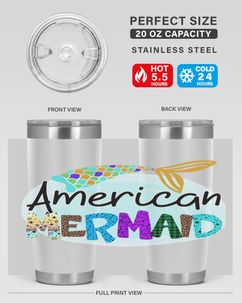 American Mermaid 14#- mermaid- Tumbler
