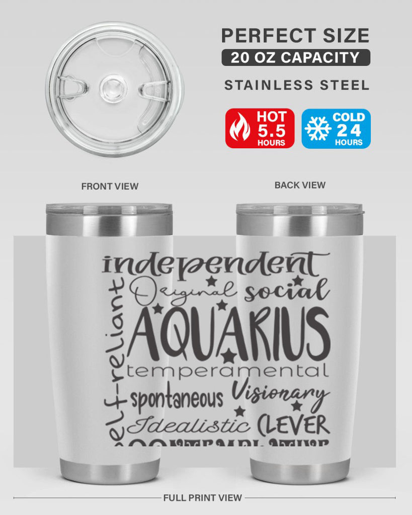 Aquarius 563#- zodiac- Tumbler