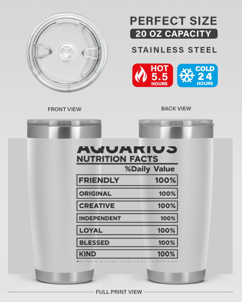 Aquarius Nutrition Facts 67#- zodiac- Tumbler