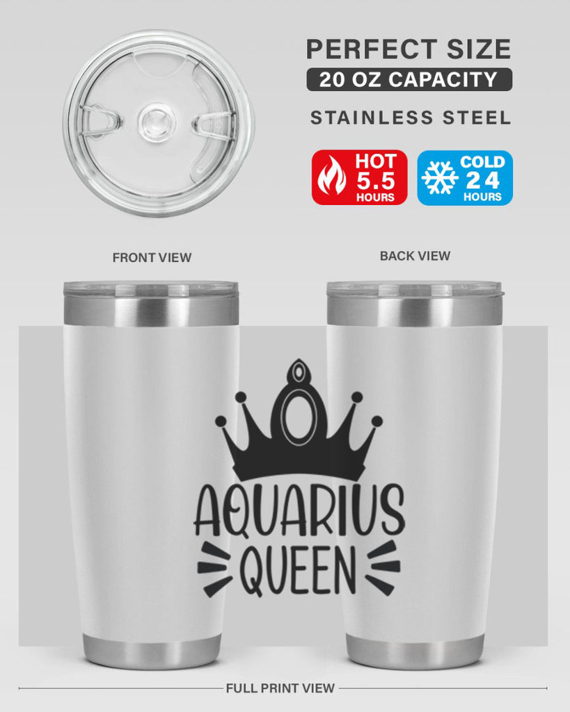 Aquarius queen 73#- zodiac- Tumbler