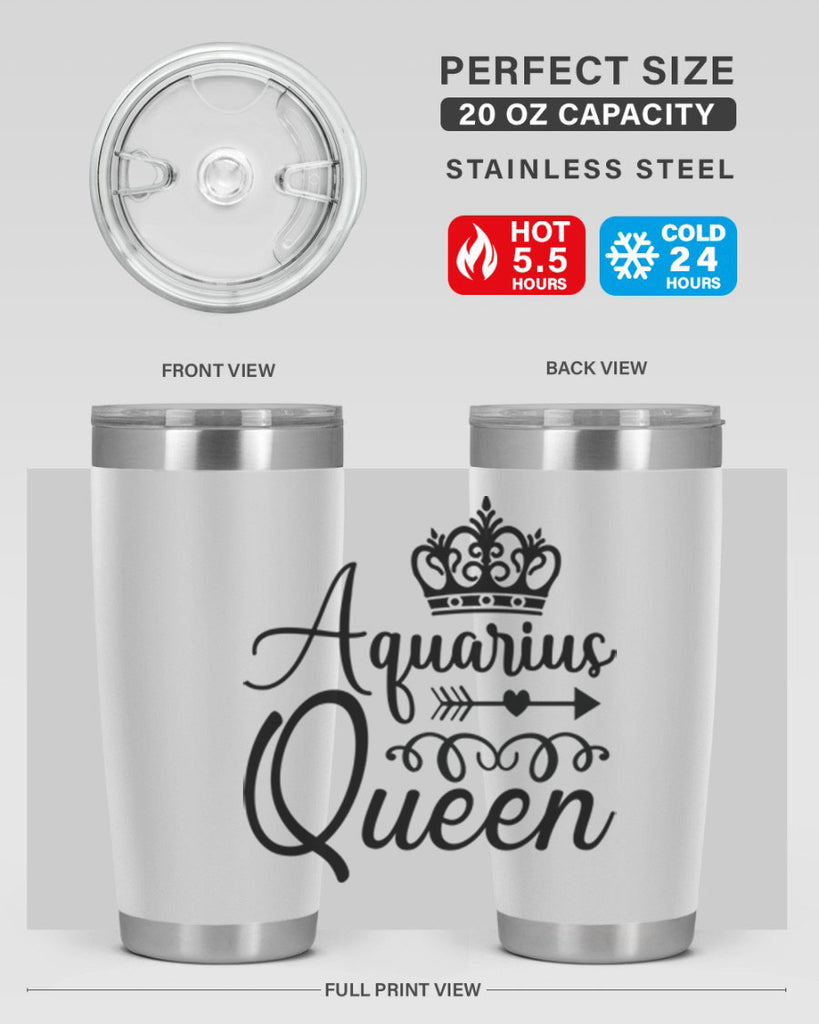 Aquarius queen 74#- zodiac- Tumbler