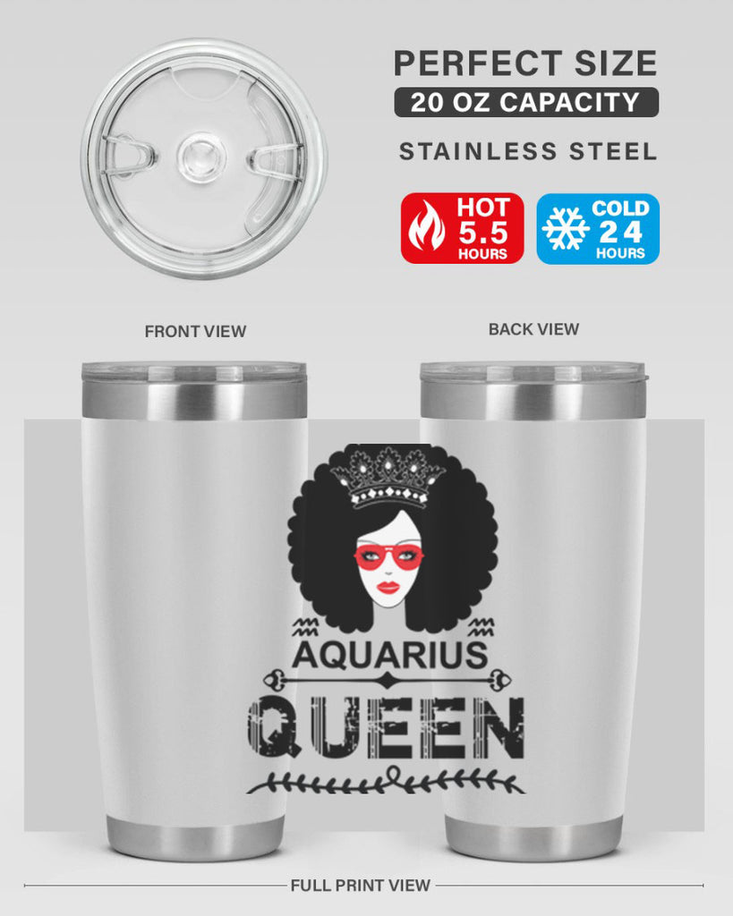 Aquarius queen 75#- zodiac- Tumbler