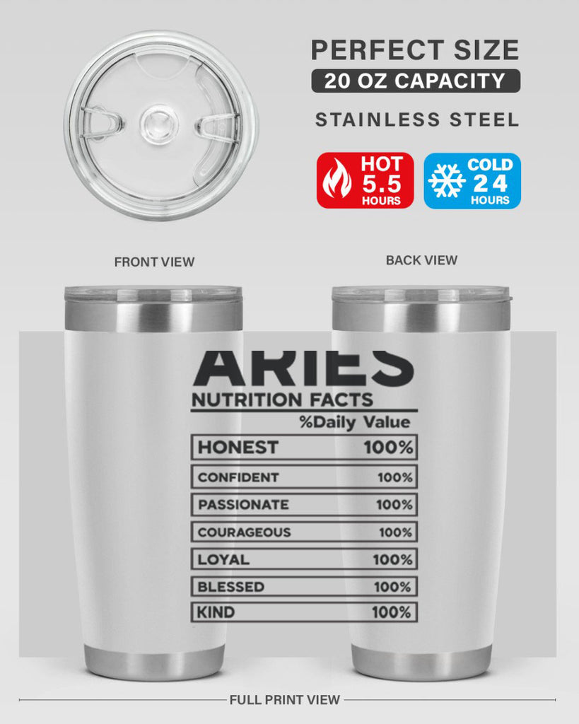 Aries Nutrition Facts 97#- zodiac- Tumbler