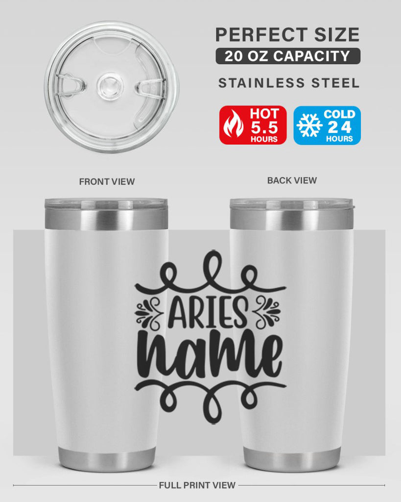 Ariesname 112#- zodiac- Tumbler