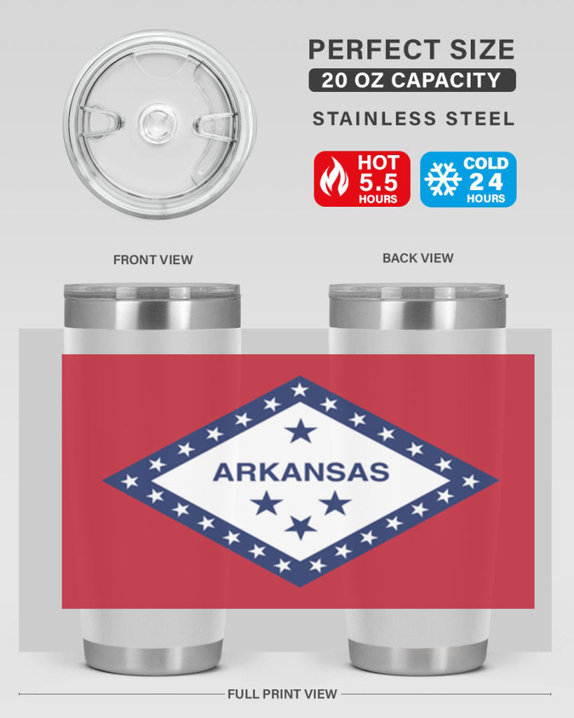 Arkansas 48#- Us Flags- Tumbler