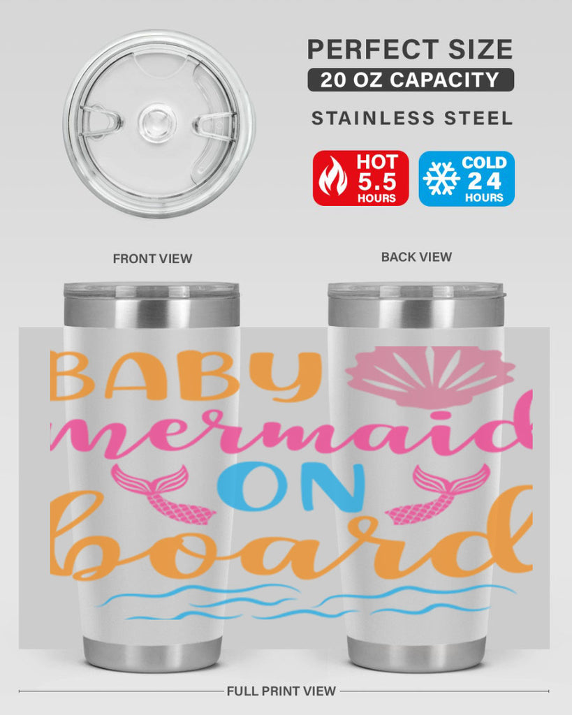 Baby Mermaid On Board 39#- mermaid- Tumbler
