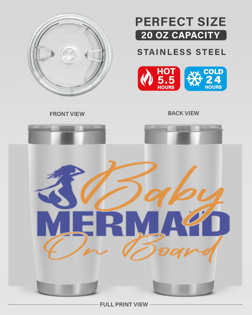 Baby Mermaid on Board 20#- mermaid- Tumbler