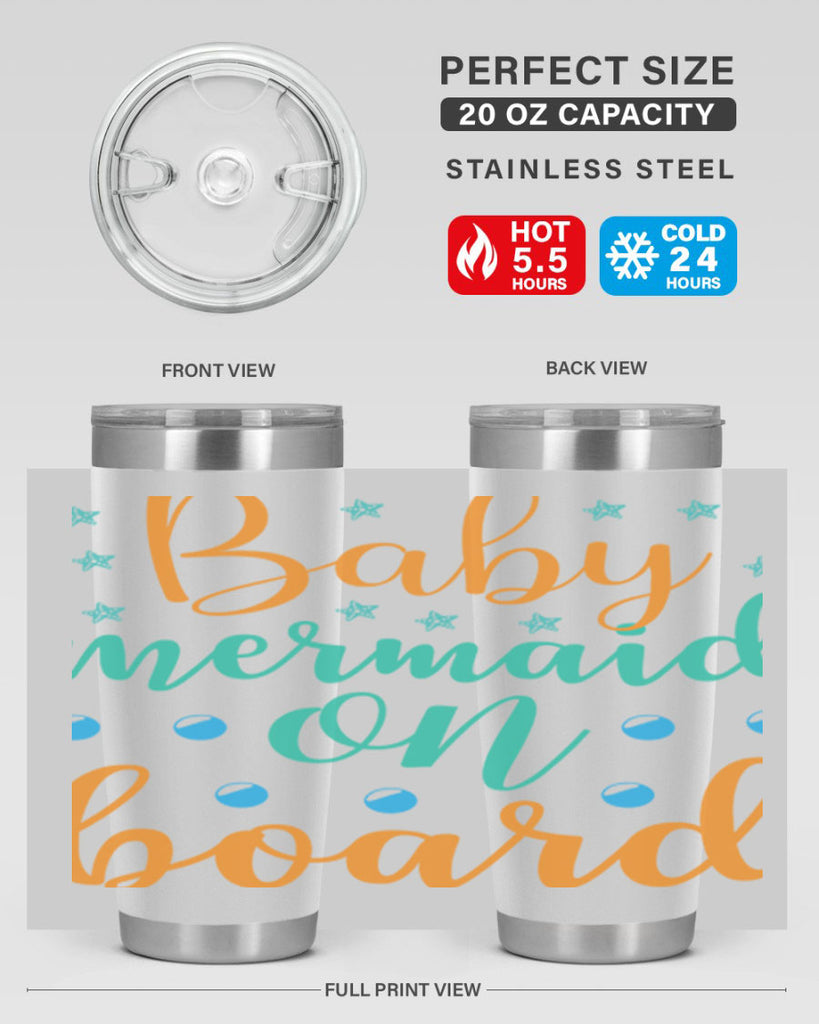 Baby Mermaid on Board 40#- mermaid- Tumbler